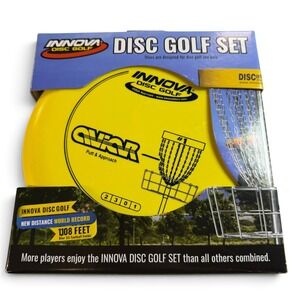 Innova Disc Golf Set 3 Pack Aviar Putter Shark Mid-Range Leopard Driver Yellow